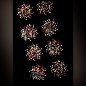 Multicolor Rhinestone Iron-On Applique Craft, Clothing Embellishments | New